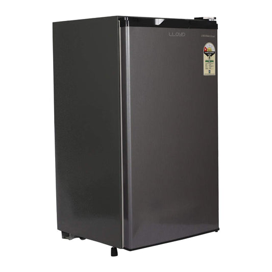Lloyd GLDC111RGMT1JC 92 Litre 1 Star Direct-Cool Single Door Refrigerator (Metallic Grey, 2025 Model, Rotary Compressor, Toughened Glass Shelves)