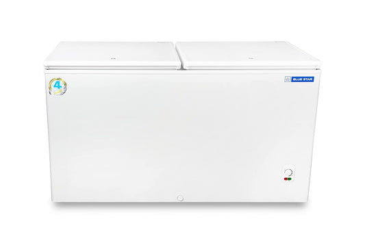 Blue Star CF3-500MEW 457L 3-Star Double Door Deep Freezer | Stabilizer-Free | Corrosion-Resistant Body | Heavy-Duty Wheels | 3-Year Compressor Warranty