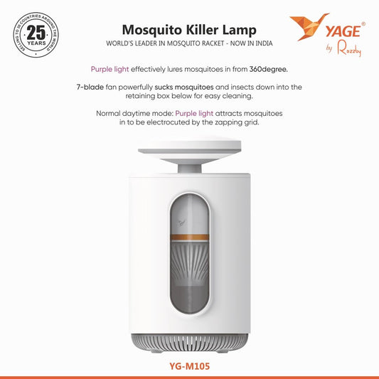 YAGE by Rozzby YGM105 Mosquito Killer Lamp | 2300V Electric Grid | UV LED | Timer | 6 Months Warranty | Suraj Electronics Delhi NCR