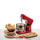 Ariete Gourmet Stand Mixer Professional 7L 1598/01, Planetary Mixer, 1200 W, 7 L Capacity, 3 Accessories, 6 Speeds, Pulse Function, Splash guard Lid, Red
