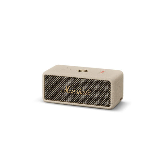 Marshall Emberton III Portable Bluetooth Speaker (Cream) – 32+ Hours Playtime, IP67 Waterproof, True Stereophonic Sound, Built-in Mic