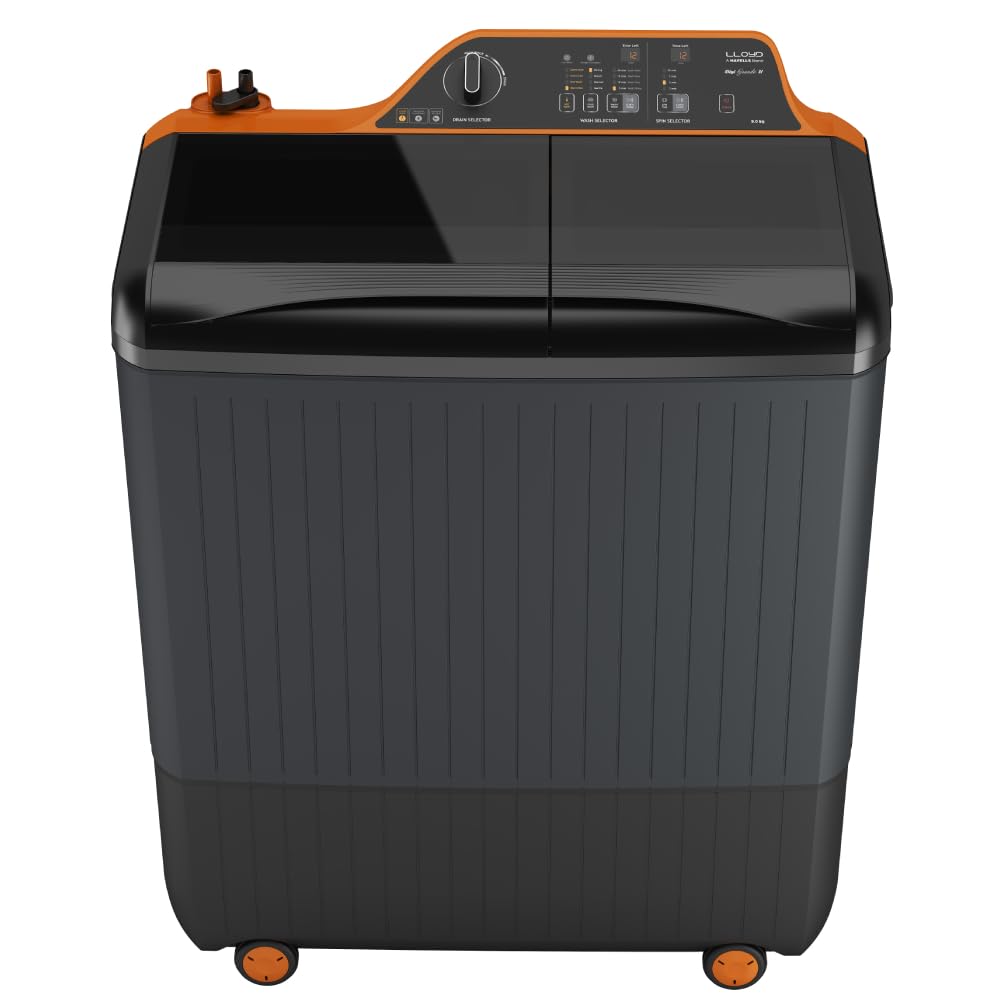 Lloyd GLWS905GH1VG H 9 Kg Semi-Automatic Washing Machine | In-Built Heater | Digital Panel | 5 Star Energy | Suraj Electronics Delhi NCR