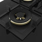 Bosch PNI7B6G20I 75 cm Built-in Gas Hob – 4 Burner, Full Brass 3D Ring Burners, Auto Ignition, Tempered Glass, Cast Iron Pan Supports, Black