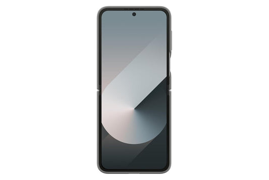Samsung Galaxy Z Flip6 Silicone Case (Gray) | Slim Soft Touch Ring Grip | Suraj Electronics Delhi NCR