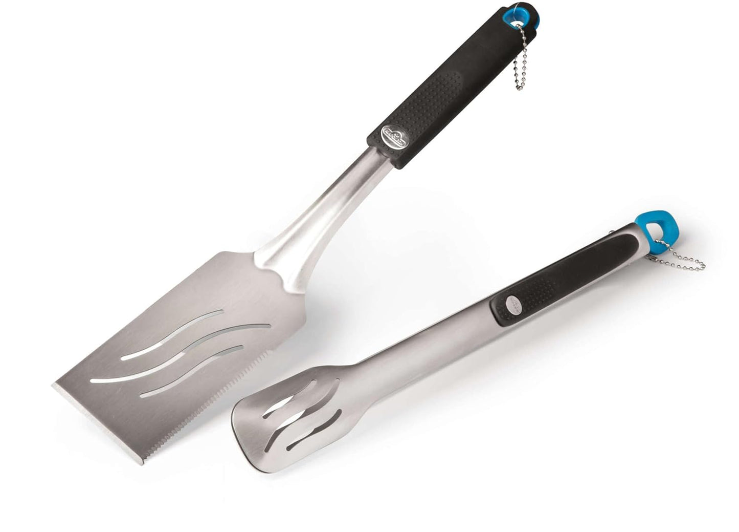 Napoleon 2-Piece BBQ Tool Set | Stainless Steel Tongs & Spatula | Heat-Resistant Handles | Locking Mechanism | Dishwasher Safe | Outdoor Grilling Accessorie