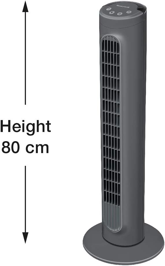 Honeywell HYF1101E1 Comfort Control Tower Fan – 3 Speed, 55° Oscillation, Auto Shut-Off Timer, Portable Floor Fan for Home & Office (Black)
