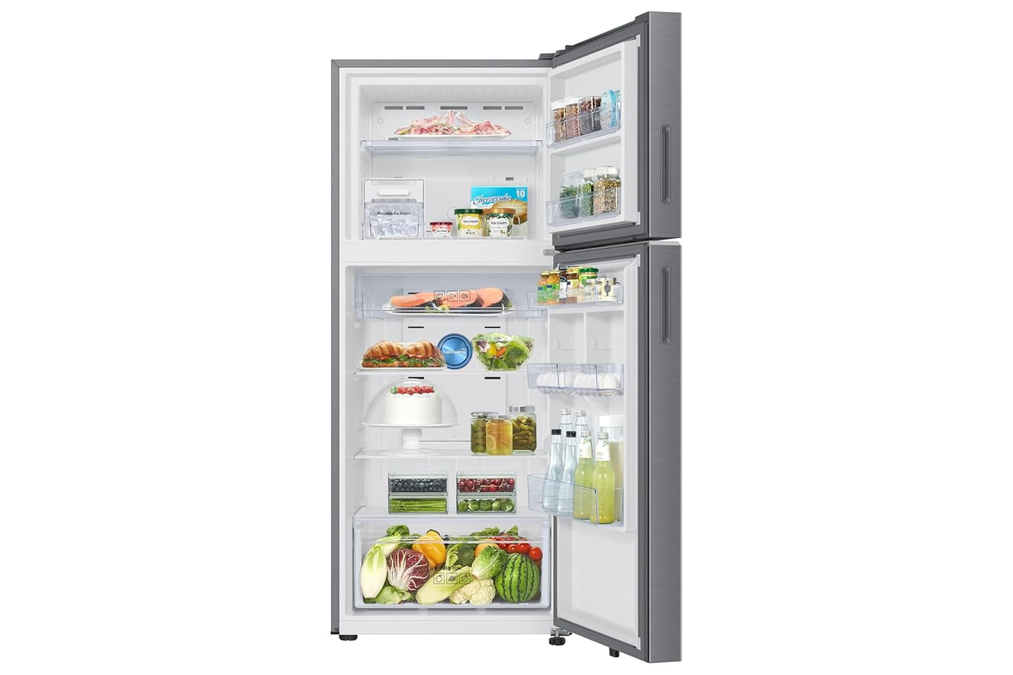 Samsung RT41DG6A2BS8HL 396 L, 2 Star, Convertible 5-in-1, Digital Inverter, Frost Free Double Door, WiFi Enabled Bespoke AI Refrigerator (Elegant Inox)