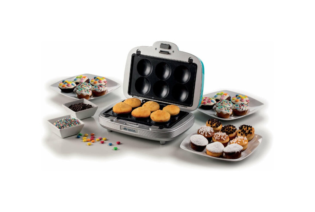 Ariete 1972 Electric Waffle Maker 700W – Non-Stick Plates, Locking System, 5 Settings | Make Sweet & Savory Waffles at Home (Blue) 00C197201AR0