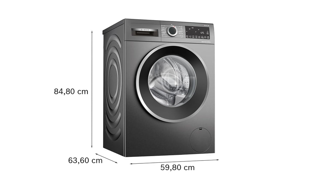 Bosch WNA2E4UCIN 10.5 Kg / 6 Kg Inverter Fully Automatic Front Load Washer Dryer (1400 RPM, 5 Star, Wash & Dry 60, EcoSilence Drive, LED Display, Cast Iron Grey)