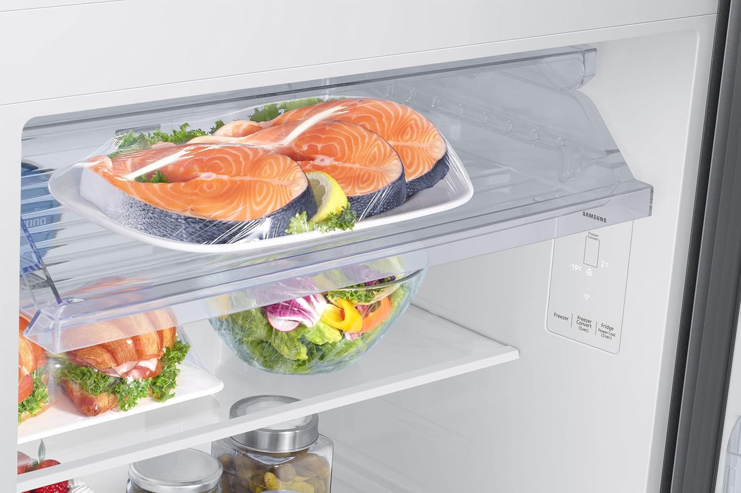 Samsung RT41DG6A2BS8HL 396 L, 2 Star, Convertible 5-in-1, Digital Inverter, Frost Free Double Door, WiFi Enabled Bespoke AI Refrigerator (Elegant Inox)