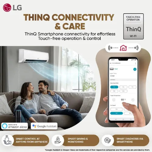 LG US-Q19MWZE 1.5 Ton 5 Star AI+ DUAL Inverter Split AC | Copper | Smart Energy Manager | Wi-Fi | VIRAAT Mode | AI Convertible 6 in 1 | Faster Cooling | Energy Saving ( Black Mirror) 2025 Model