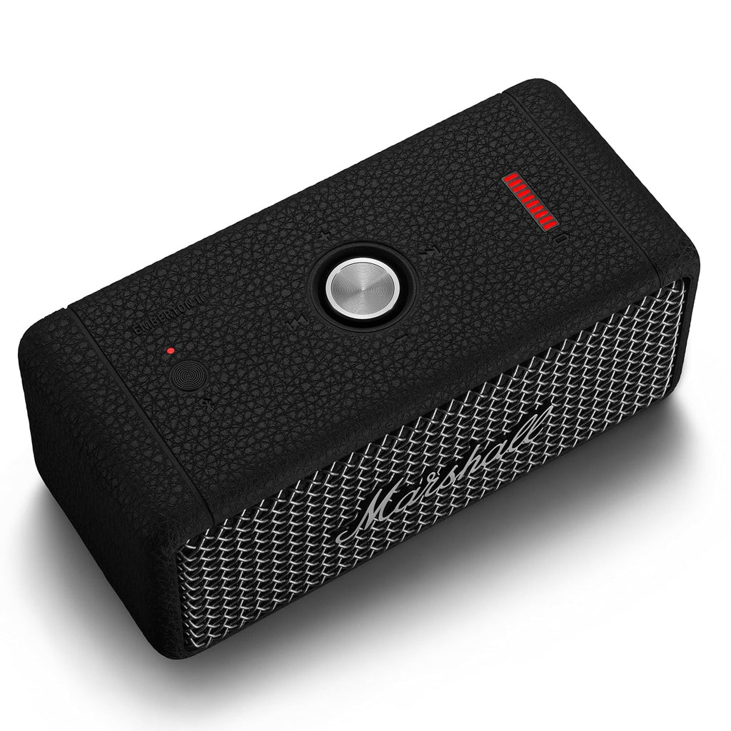 Marshall Emberton II Portable Bluetooth Speaker (Black & Steel) | 30+ Hour Playtime | IP67 Water Resistant