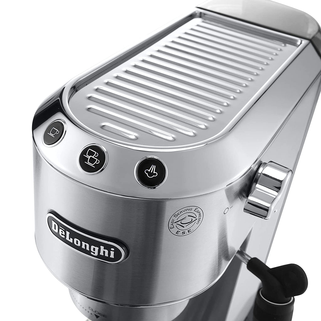 DeLonghi EC685M 1350-Watt Espresso Coffee Machine (Metallic) | 15-Bar Pressure | Thermoblock | Cappuccino System