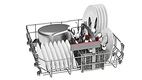 Bosch SMI4IVS00I Serie 4 60 cm Semi-Integrated In-Built Dishwasher (Stainless Steel, Home Connect, Extra Dry, IntensiveZone, Made in Turkey)