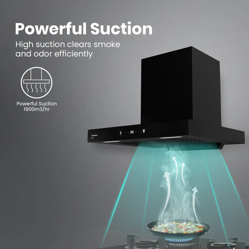 Crompton CHD-ELB90FLE-IND 90cm Filterless Wall Mounted Chimney Eliteo Box Series