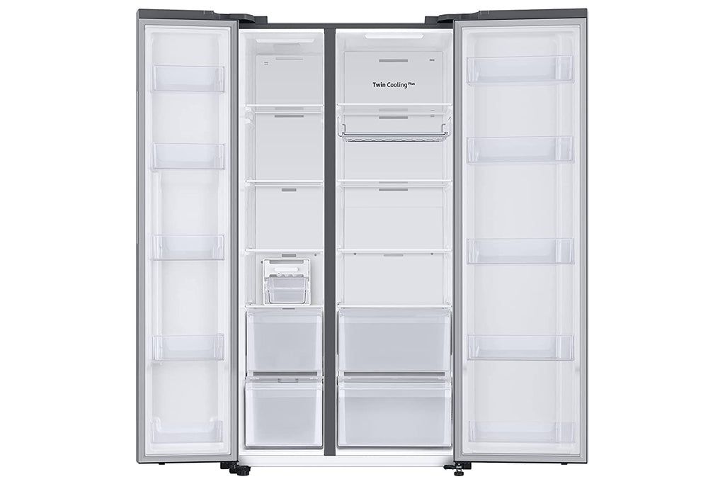 Samsung RS76CG8113SLHL 653L Wi-Fi Enabled Side-by-Side Refrigerator | SmartThings AI | Convertible 5-in-1 | Twin Cooling Plus | Digital Inverter Compressor | EZ Clean Steel | 3 Star | 20-Year Warranty