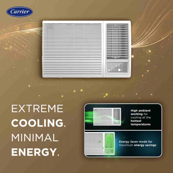 Carrier 19K ESTRELLA FXI (CIW19EC5R35F0) 1.5Ton 5 Star Window Inverter AC (Copper, Dust Filter & Turbo Mode, White)