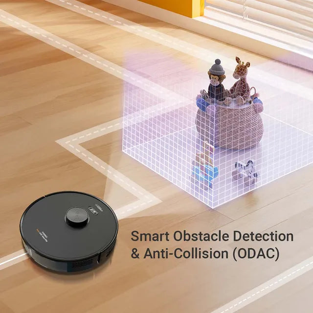 EUREKA FORBES LVac Voice Pro Robotic Vacuum Cleaner & Mop with Wi-Fi Connectivity (Smart Voice Control, Black)