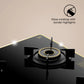 Crompton Oressa CKT-ORR723-MSB 3 Burner 72 cm Slim Glass Cooktop