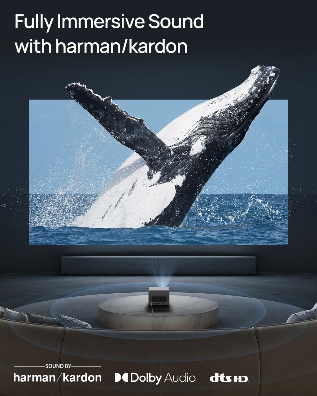 XGIMI Horizon Ultra 4K Dual Light Projector, 2300 ISO Lumens, 200" Display, Dolby Vision, 1SA 3.0, Android TV 11, 2x12W Harman Kardon, Optical Zoom, Auto Keystone, WiFi and Bluetooth