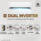 LG US-Q24ENXE 2 Ton 3 Star DUAL Inverter Split AC (Copper, AI Convertible 6-in-1, Diet Mode+, Faster Cooling & Energy Saving, 4 Way Swing, HD Filter with Anti-Virus Protection,  White)