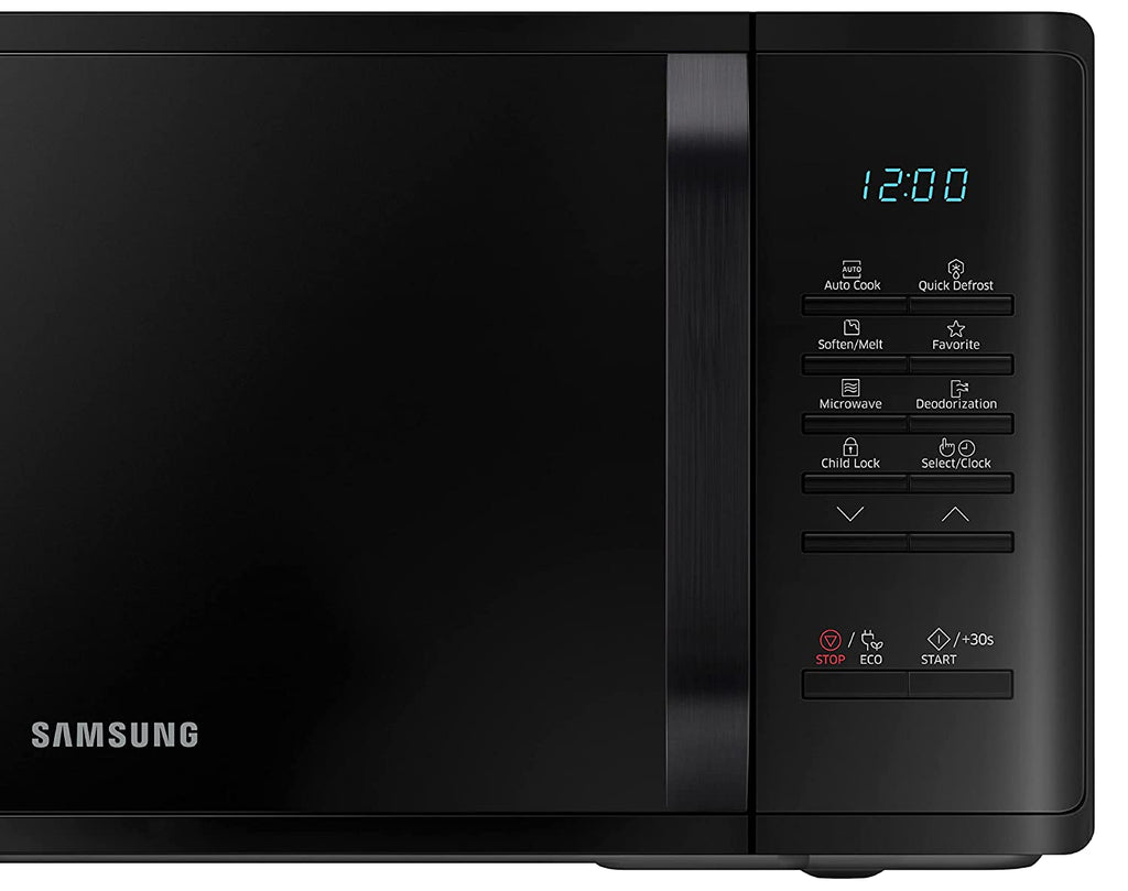 Samsung MS23A3513AK/TL 23L Solo Microwave Oven (Black, Ceramic Enamel, Quick Defrost, AutoCook, ECO Mode, Child Lock)