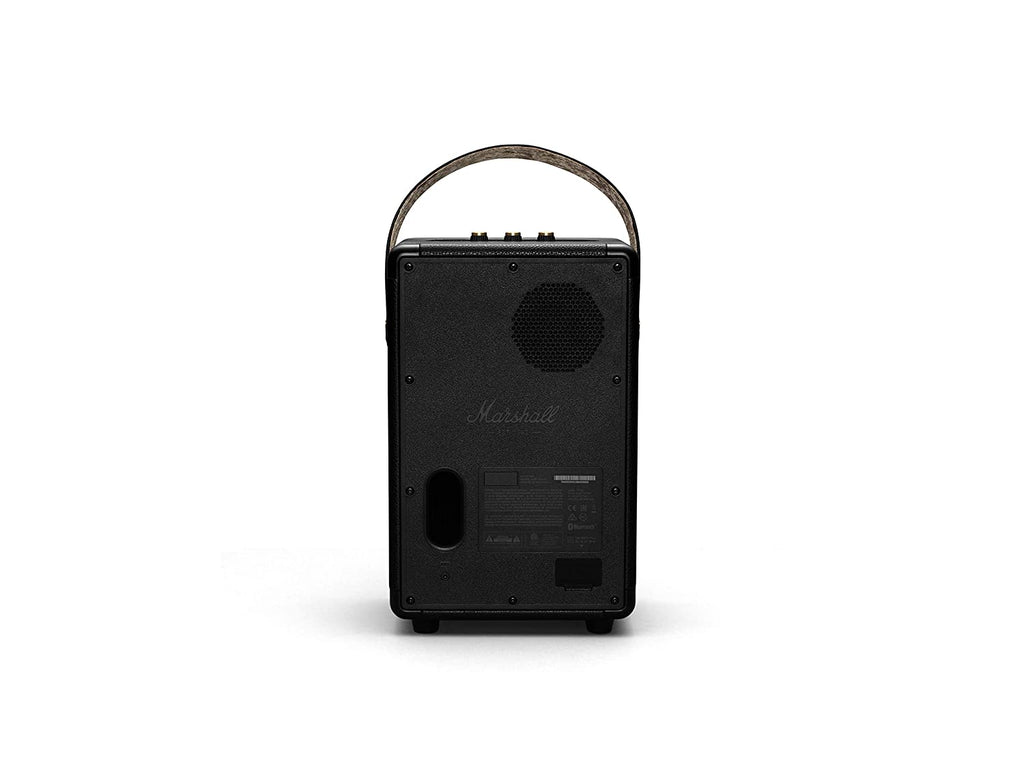 Marshall Tufton 80W Bluetooth Portable Speaker (Black & Brass) | 20+ Hours Battery, IPX2 Water Resistant, Multi-Directional Sound