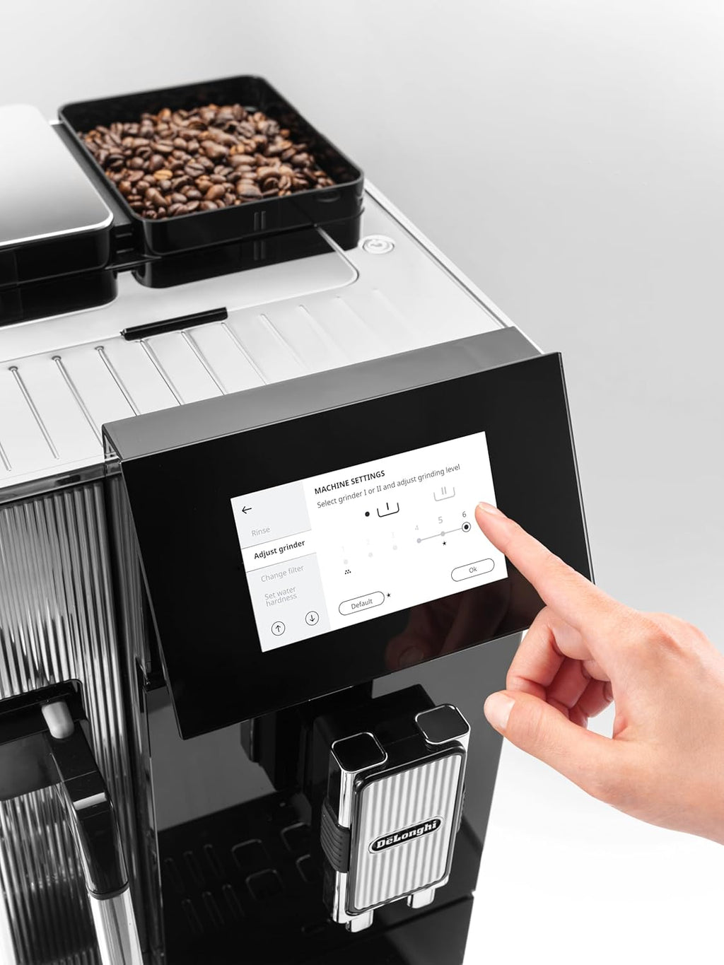 DeLonghi Maestosa EPAM960.75.GLM Fully Automatic Coffee Machine With In Built Dual Grinder, Bean To Cup, Smart One Touch Cappuccino, LatteMacchiato, Espresso, Hot Chocolate Maker App Lin