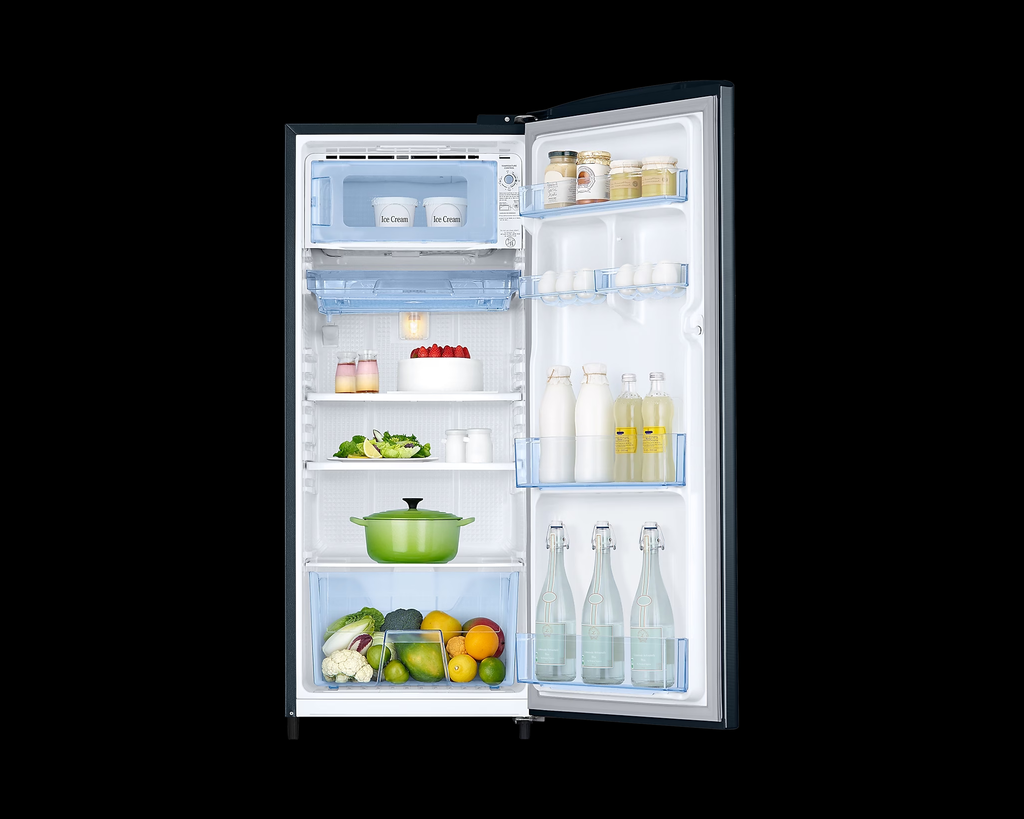 Samsung 184L 2 Star Digital Inverter Direct-Cool Single Door Refrigerator(RR20C2712U8/NL,Blooming Saffron Blue)