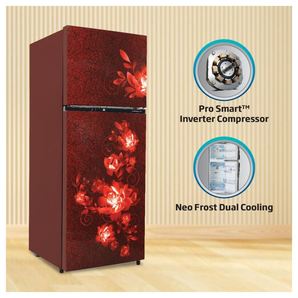 Voltas Beko RFF295C/WPCWR0I0000GD 250L 3 Star Frost Free Double Door Refrigerator Celin Wine