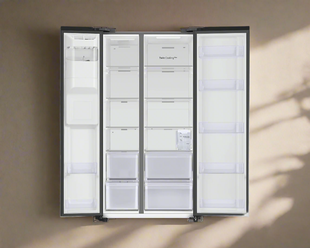 Samsung RS78CG8543B1 633L 5-in-1 Convertible Side-by-Side Refrigerator | Twin Cooling Plus | Wi-Fi | Digital Inverter | Non-Plumbing Dispenser | Black Caviar | 3 Star