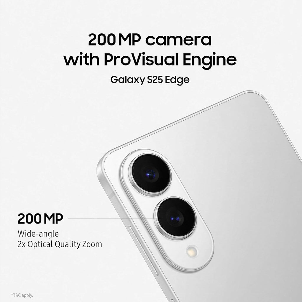 Samsung Galaxy S25 Edge 5G AI Smartphone (Titanium Silver, 12GB RAM, 256GB Storage) | Precision Built with Titanium | Ultra-Sleek and Premium with a 200 MP Camera | Snapdragon 8 Elite for Galaxy