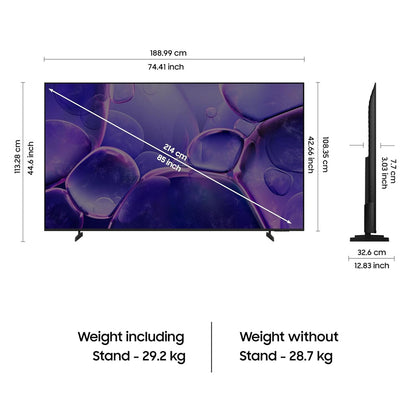 Samsung UA85U8500FUXXL 85 Inch Crystal 4K Ultra HD Smart LED TV | HDR10+, Crystal Processor 4K, Q-Symphony