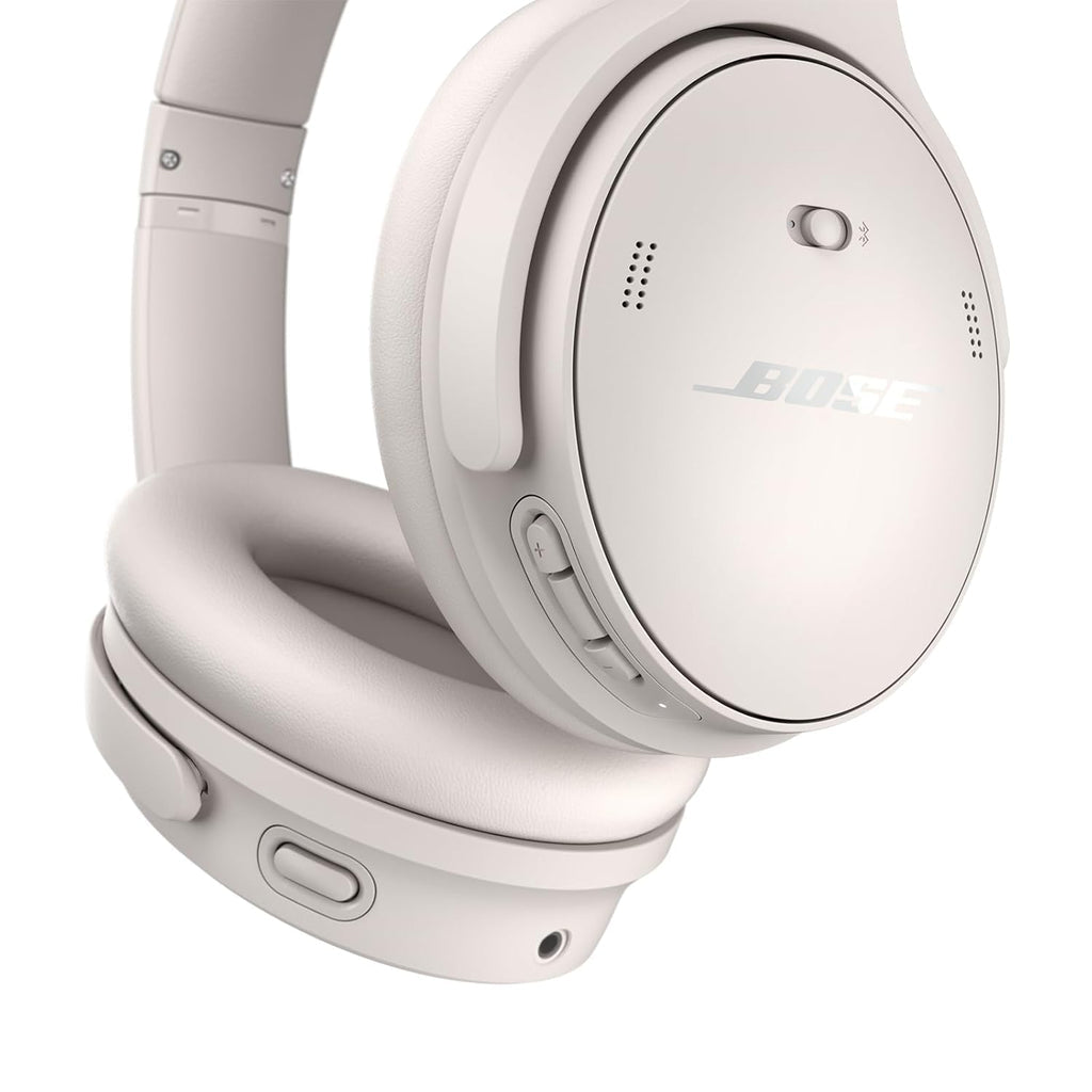 Bose New QuietComfort Wireless Noise Cancelling Headphones, Bluetooth Over Ear Headphones with Up to 24 Hours of Battery Life - White 884367-0200