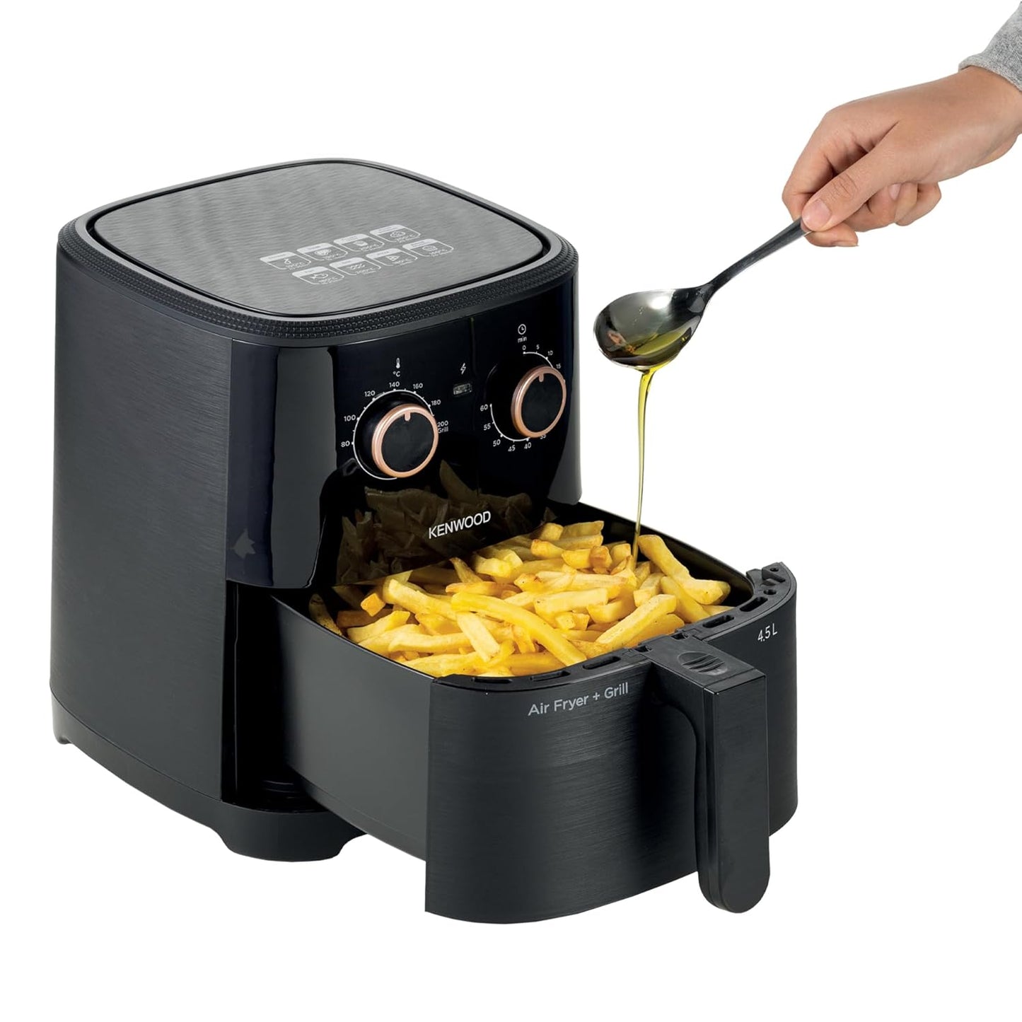 Kenwood HFP40.000BK Airfryer + Grill XL 4.5L | 1300W Rapid Air Convection | Healthy Fry, Grill & Roast | Suraj Electronics Delhi NCR