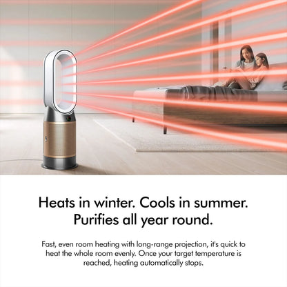 Dyson Hot + Cool HP12 Air Purifier (White &amp; Gold) with HEPA H13 Filter, Air Multiplier™ &amp; Formaldehyde Destruction | Suraj Electronics Delhi NCR