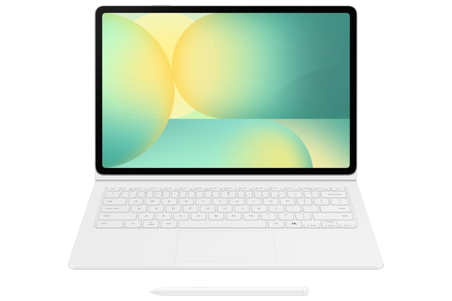 Samsung Galaxy Tab S10 FE+ Book Cover Keyboard with AI Key, White