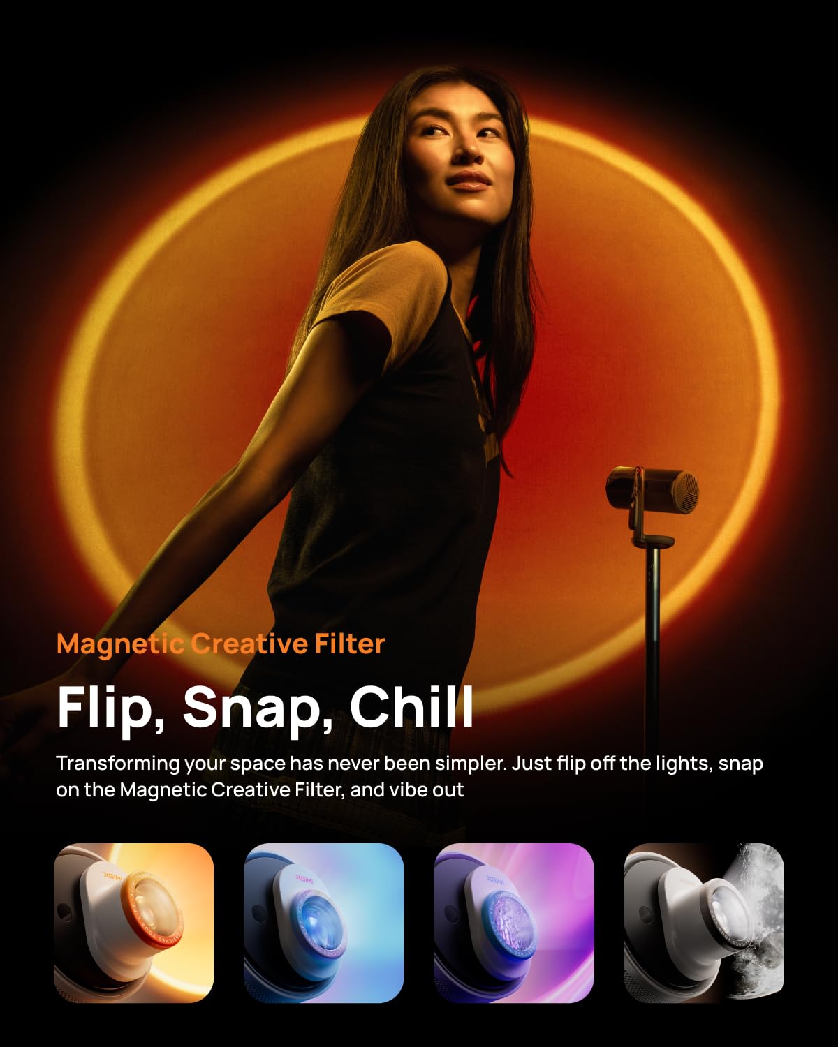 XGIMI MoGo 4 Laser Portable Projector | 550 ISO Lumens, 1080p FHD, Google TV, Harman Kardon Sound, 360° Stand | Suraj Electronics Delhi NCR