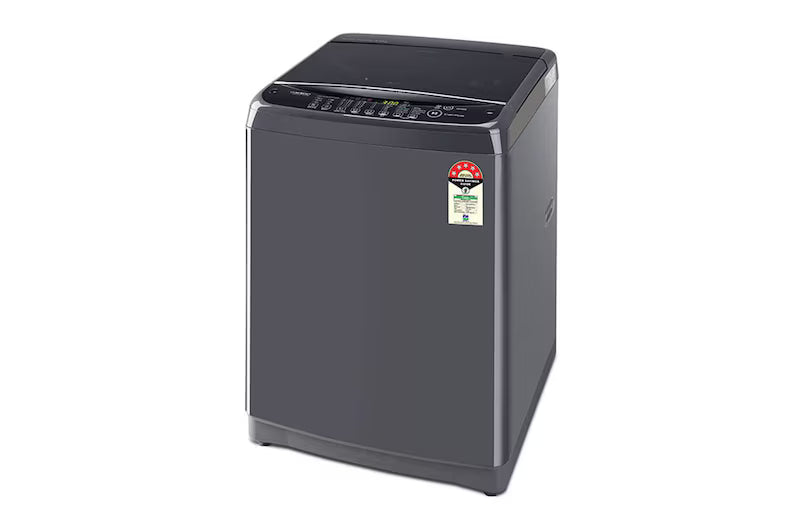 LG T80SNMB1Z 8 Kg Top Load Washing Machine | Smart Inverter Motor, TurboDrum, Auto Pre Wash, Soft Closing Door – Middle Black