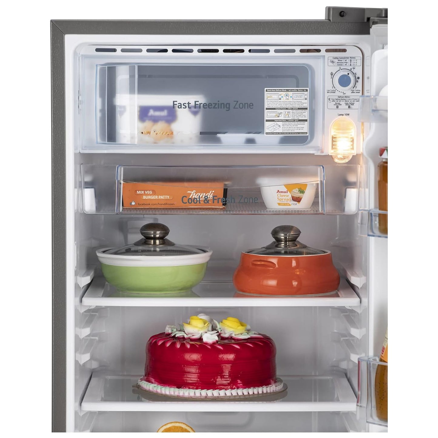 LG GL-B199ODSB 185 L Direct Cool Single Door Refrigerator | 2 Star Rating | Toughened Glass Shelves | Anti-Bacterial Gasket | Stabilizer Free Dazzle Steel