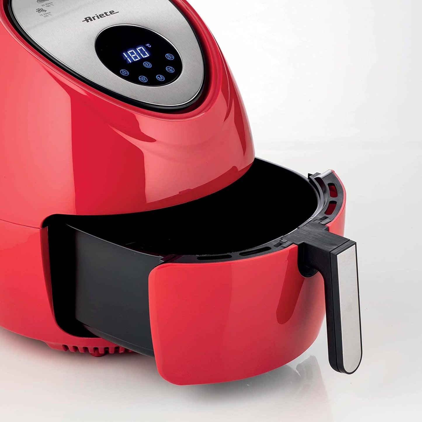 Ariete 4618 Airy Fryer XXL 5.5 L | 1800W | Healthy Frying with Minimal Oil | Cooks Up to 2.5 kg | Odor-Free Cooking | Red | 2-Year Warranty