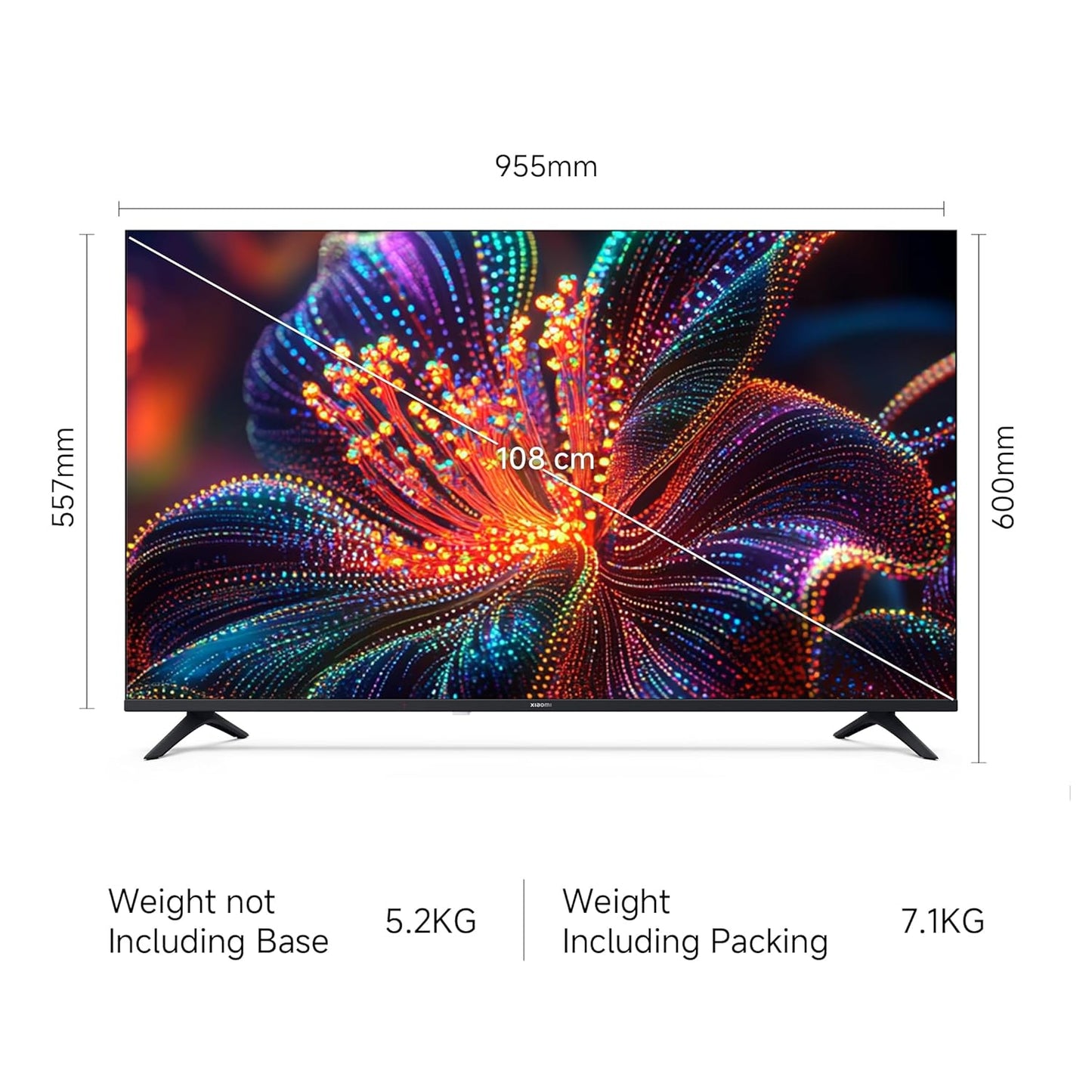 Xiaomi L43MB-AFIN 43 Inch Full HD Smart Google LED TV (HDR10, Dolby Audio, Vivid Picture Engine) – 108 cm, Black | Suraj Electronics Delhi NCR