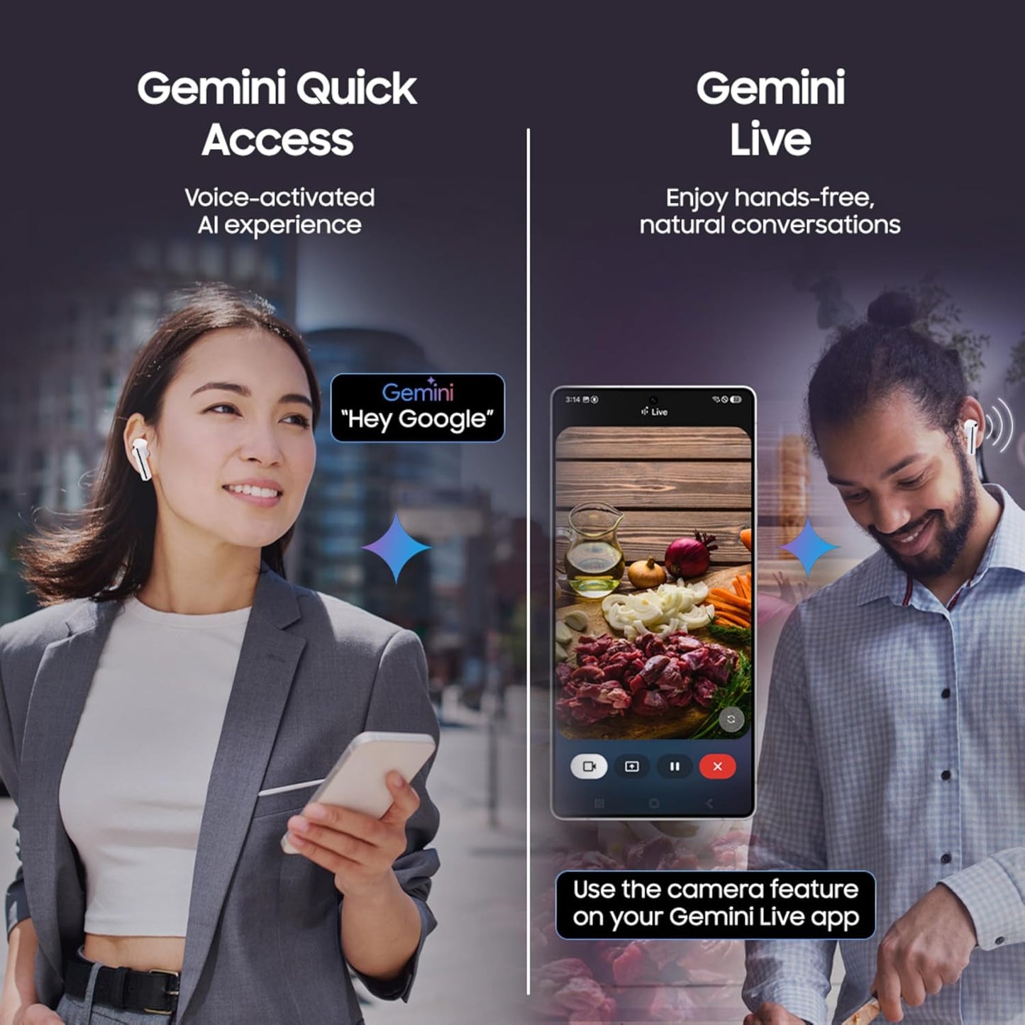 Samsung Galaxy Buds3 FE (Gray) with Galaxy AI | ANC | 360-Audio | IP54 | 11mm Dynamic Driver