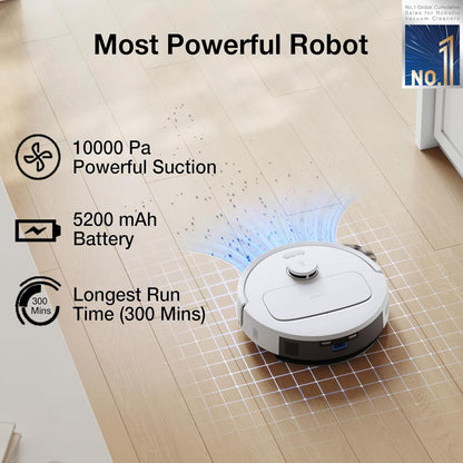 ECOVACS DEEBOT N30 Robot Vacuum &amp; Mop | 10,000 Pa | 5200mAh | TrueMapping | 2-in-1 Smart Cleaner | Suraj Electronics Delhi NCR
