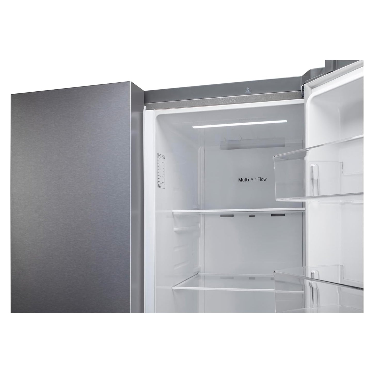 LG GL-B257HDS3 650 L Frost Free Smart Inverter Double Door Side By Side Refrigerator( Dazzle Steel, Convertible)