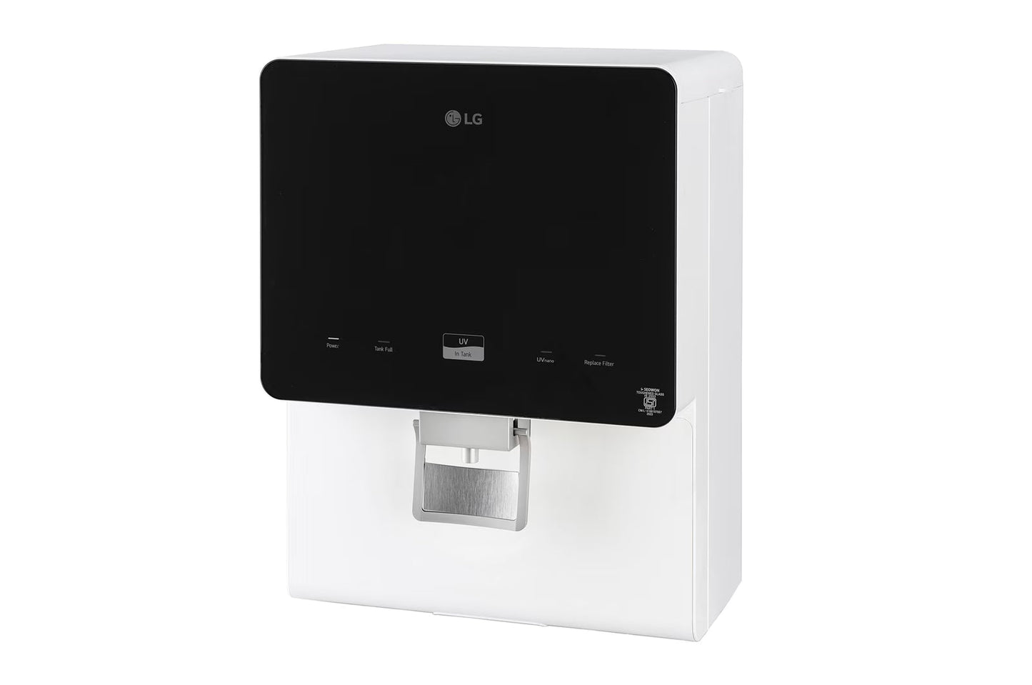 LG WW176GTBW 8L RO+UV+MB Water Purifier with Stainless Steel Tank, Premium Glass Finish
