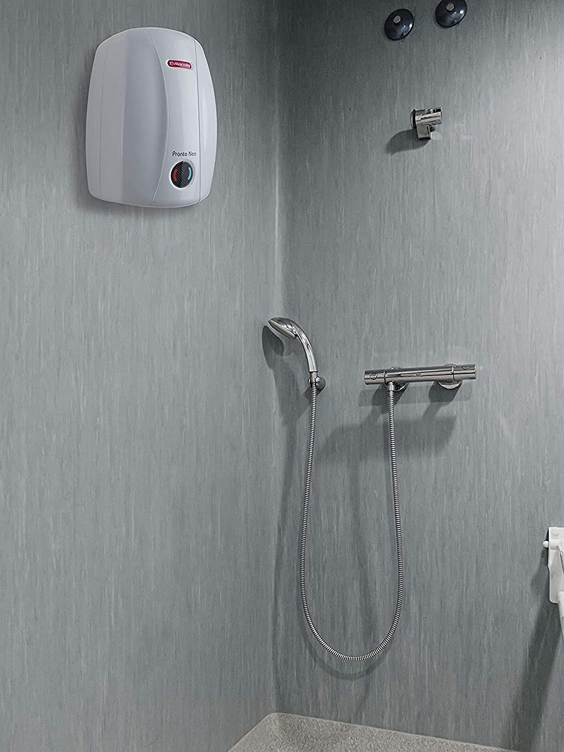 Racold Pronto Neo 5L 3kW 5 Star Instant Water Heater | Vertical Geyser with PUF Insulation, High Pressure Resistance & Italian Design