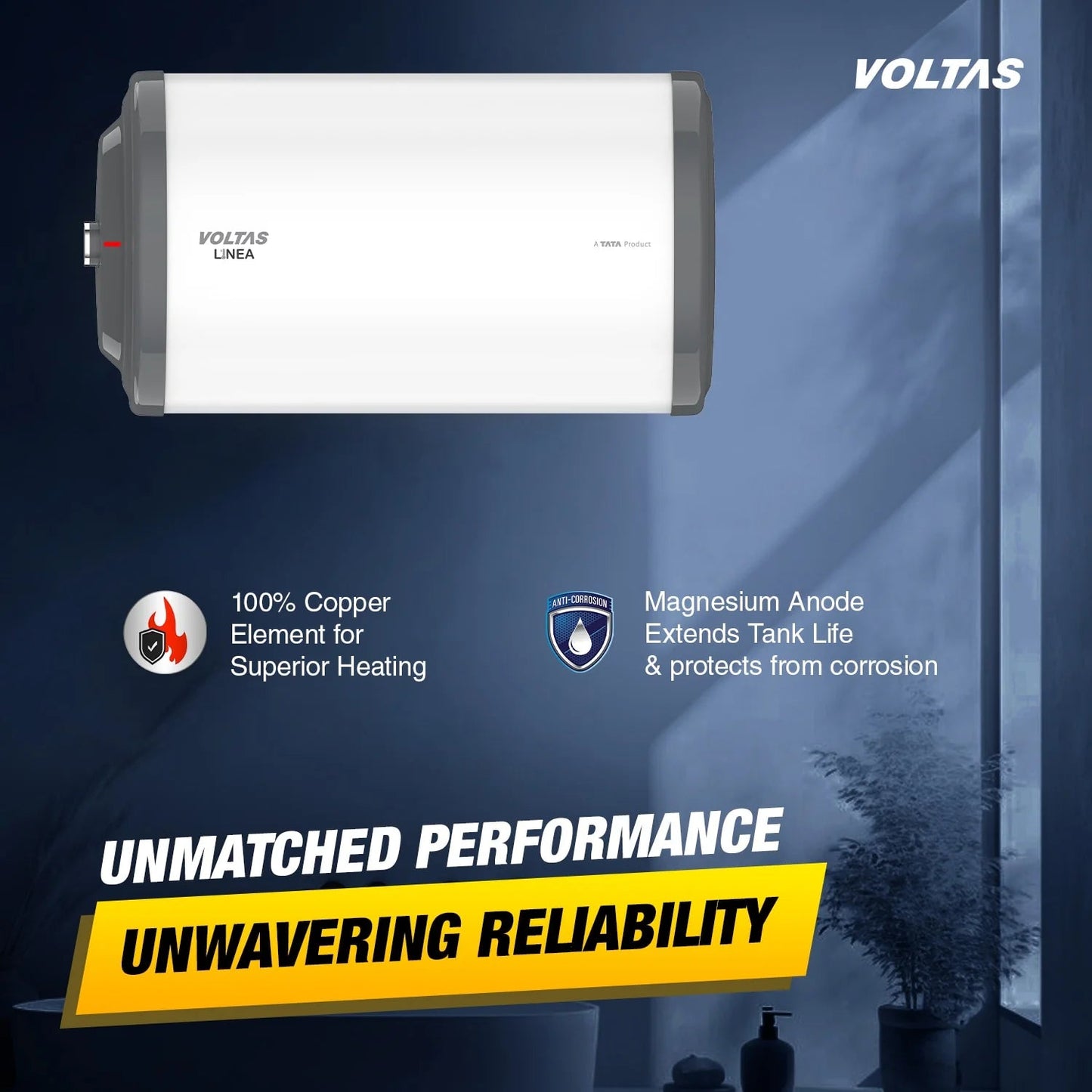 Voltas Linea 15L 3-Star Water Heater 155HPBGY (2000W) Best Price in Delhi NCR