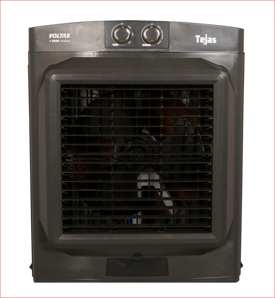 Voltas 110L Desert Cooler Tejas 110 | Honeycomb Cooling | Ice Chamber | Inverter Support | Heavy Duty Wheels