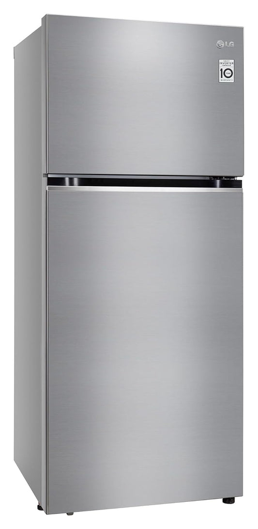 LG GL-S422SPZX 398L 3 Star Frost-Free Double Door Refrigerator (Convertible, Smart Inverter, Express Freeze, Shiny Steel)